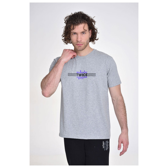 Target Ανδρική κοντομάνικη μπλούζα T-Shirt Single Jersey "Twice"